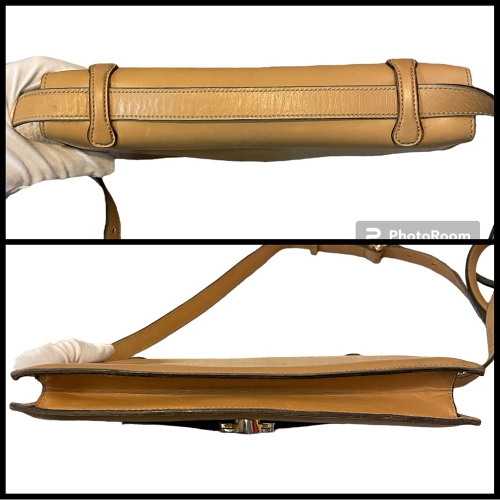 CELINE Authentic Vintage Tan Envelope Flap Shoulder Crossbody Bag with COA - Picture 5 of 17